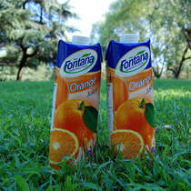 Fontana芬特乐橙汁塞浦路斯原装进口芳塔娜果汁菠萝汁家宴1L*2盒