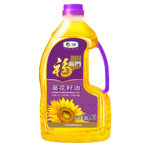 中粮福临门葵花籽油1.8L压榨一级葵花油 烘焙炒菜煎炸小桶色拉油