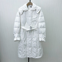 欧●2023冬装新品 羽绒服女中长款时尚翻领加厚保暖白鸭绒外套751