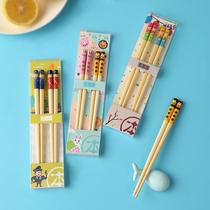 儿童筷子6一12岁宝宝训练筷3岁6岁短竹筷小孩2岁幼儿园专用餐具