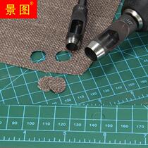 新品电动皮带打孔器圆环孔布塑胶布箱橡胶垫钻孔器电钻皮带冲孔器