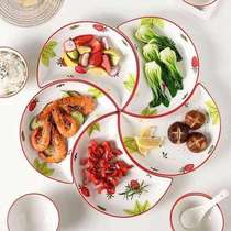 推荐组合菜家用景德镇套装日式碗碟餐具拼盘陶瓷创意红团圆陶瓷网