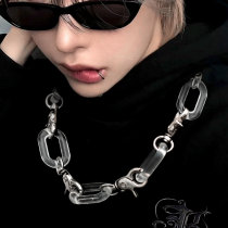 KS official原创设计项链女小众高级感情侣chocker透明锁骨链男士